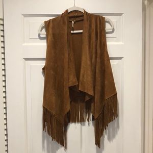 Fringe suede-like vest